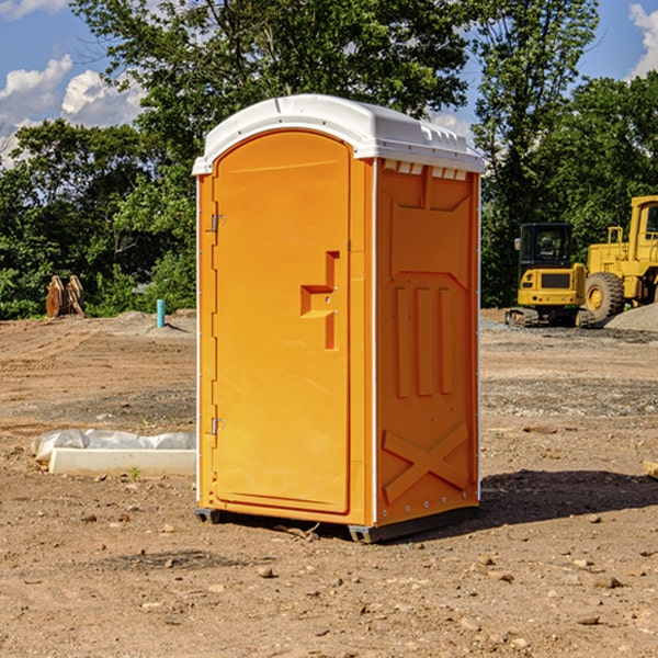 how often are the porta potties cleaned and serviced during a rental period in Stewartville